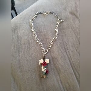 Handmade Floral Key Necklace